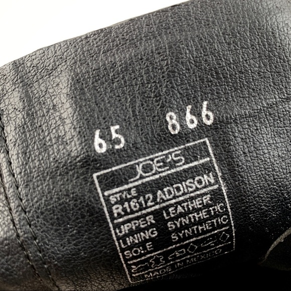 JOE’S JEANS black leather heeled motorcycle boots - Picture 10 of 13